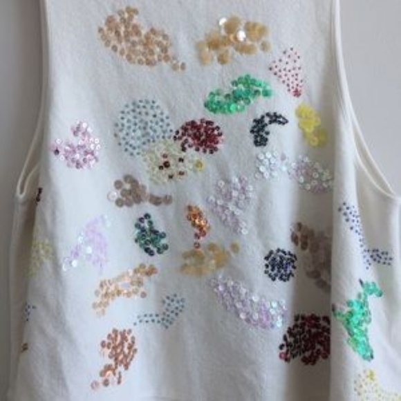 Anthropologie Sequin Swing Sweater tank - Picture 2 of 5